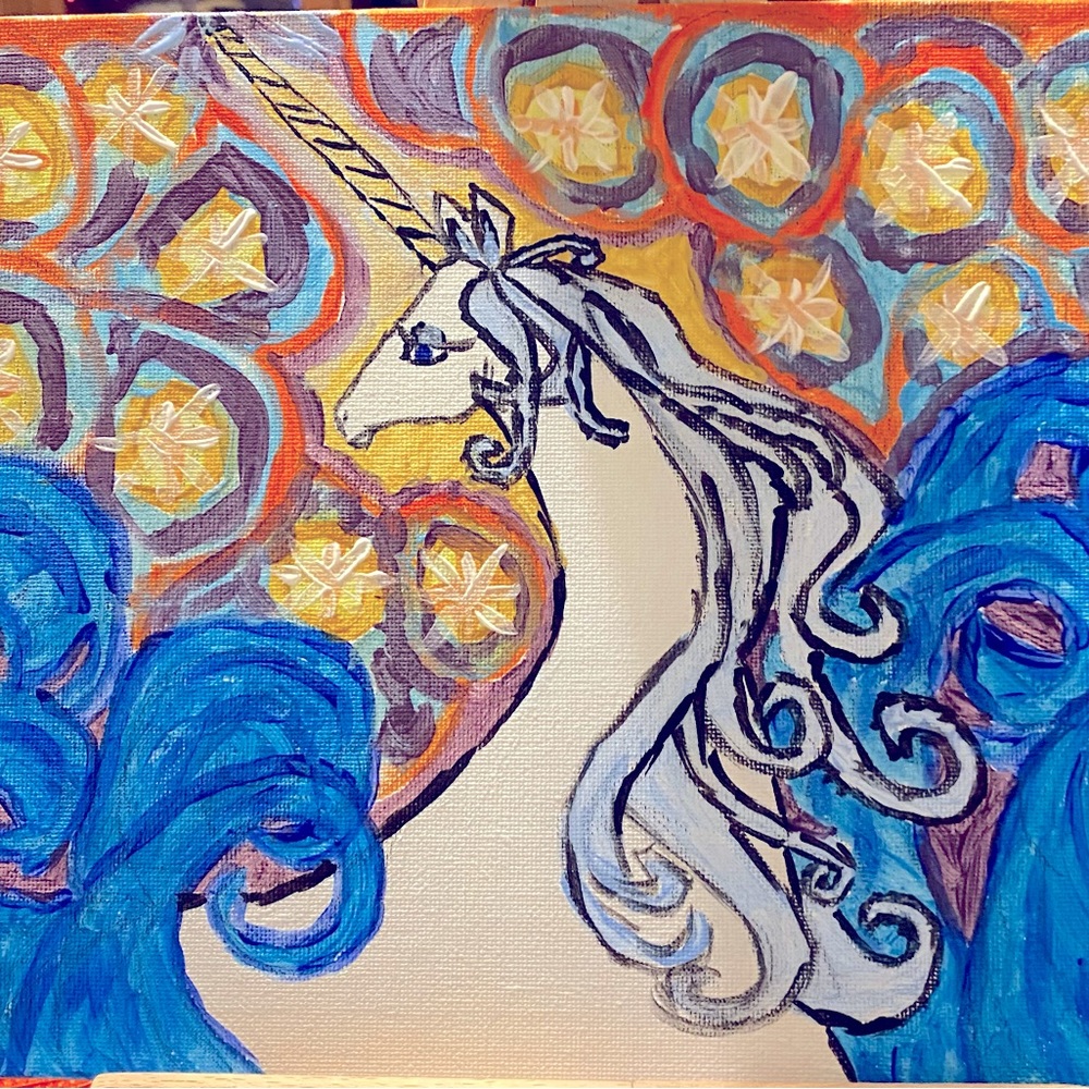 Painting I made. Hand drawn then painted with acrylic paints